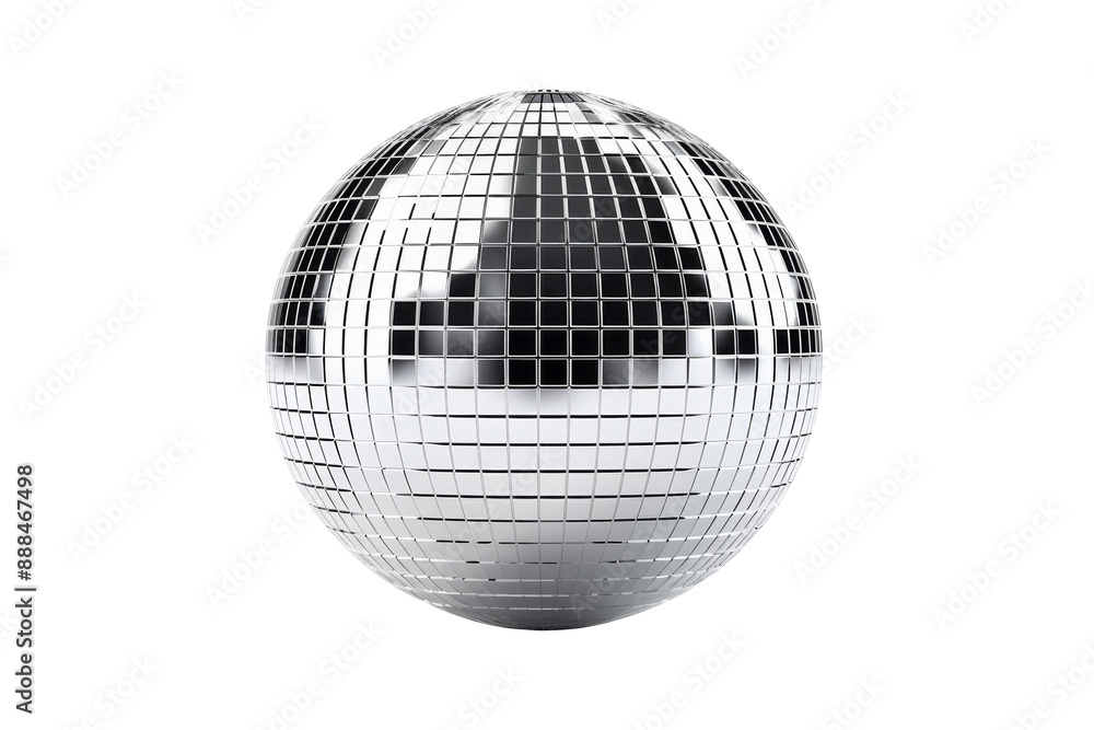 Shiny Disco Ball Isolated on Transparent Background Shiny Disco Ball Isolated on Transparent Background
