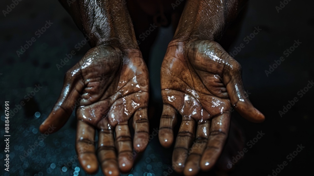 hands with water on it generative ai hands with water on it generative ai