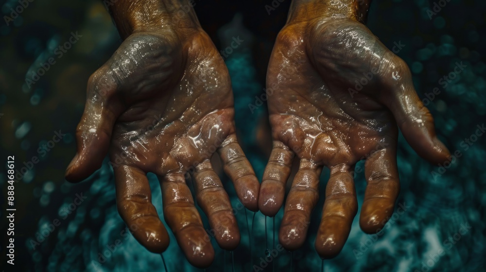hands with water on it generative ai hands with water on it generative ai
