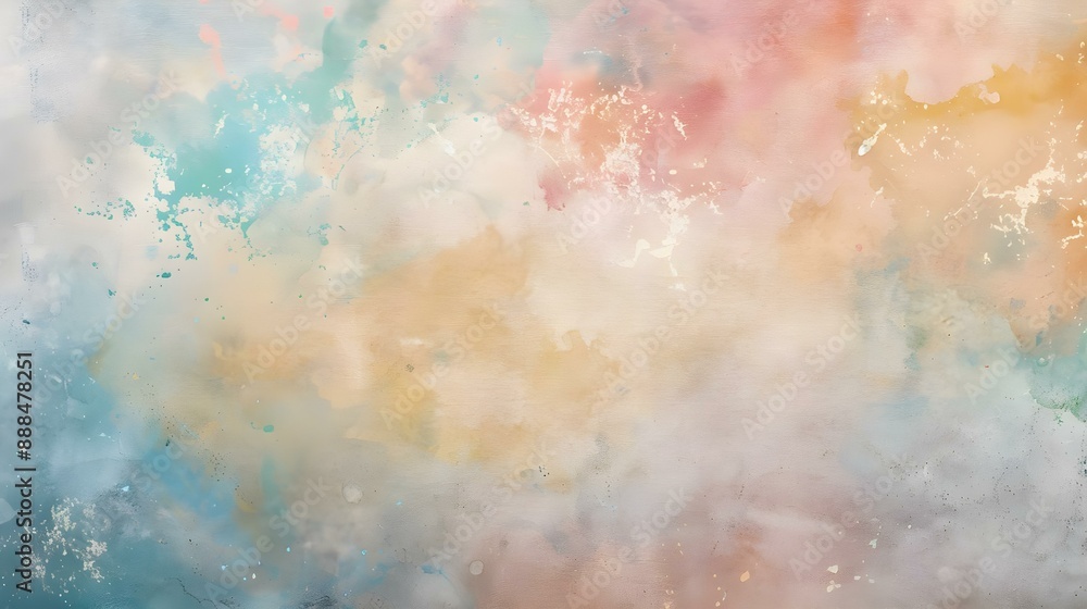 Fototapeta premium Abstract background with pastel watercolor washes
