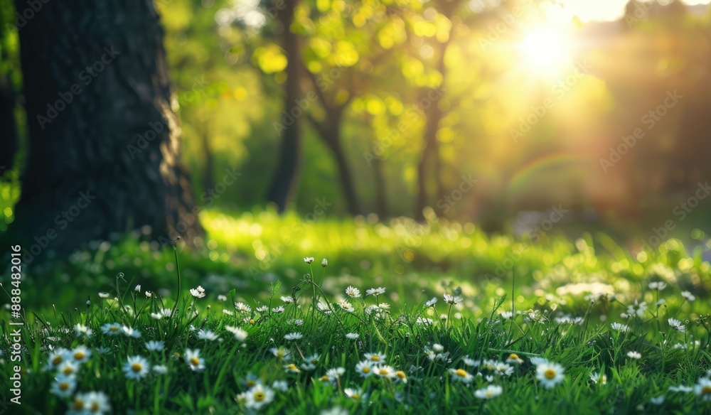 Sunlight Dappled Meadow with Wildflowers Sunlight Dappled Meadow with Wildflowers