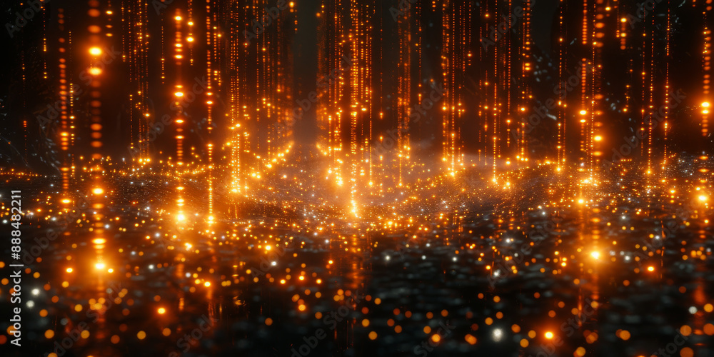Naklejka premium Creative binary coding texture. Software programming code. 3D Rendering.