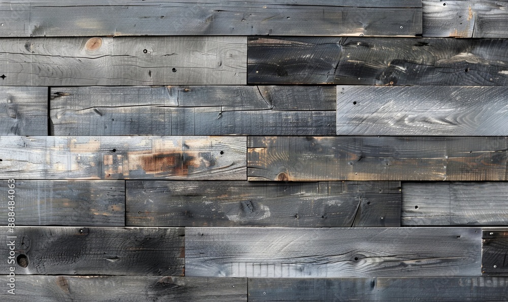 Naklejka premium Weathered grey wood planks