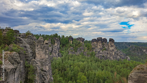 Saxon Switzerland – the name of the German part of the Elbe Mountains located on both banks of the Elbe River, southeast of Dresden.