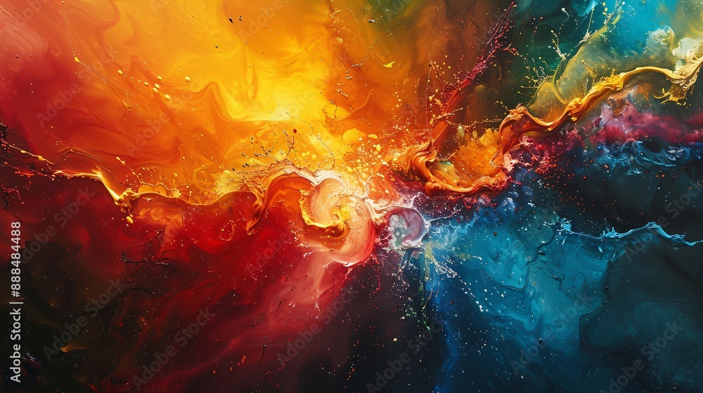 Fototapeta premium Abstract Swirling Colors