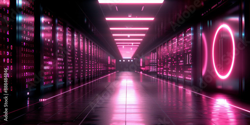 Creative binary coding texture. Software programming code. 3D Rendering.