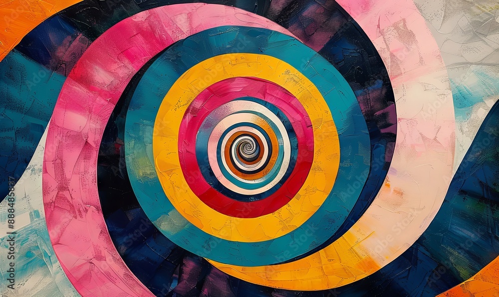 Vibrant pop art spiral patterns Vibrant pop art spiral patterns