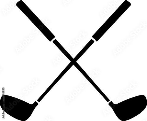 Crossed Golf Clubs
