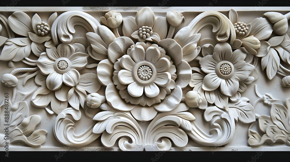 Round decorative clay stucco relief molding Round decorative clay stucco relief molding
