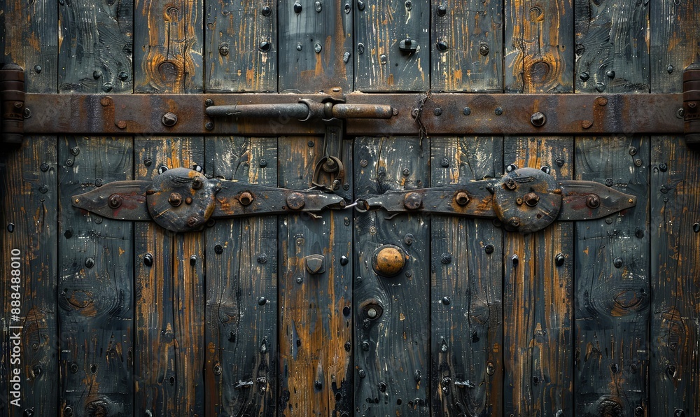 Rustic wooden door background Rustic wooden door background