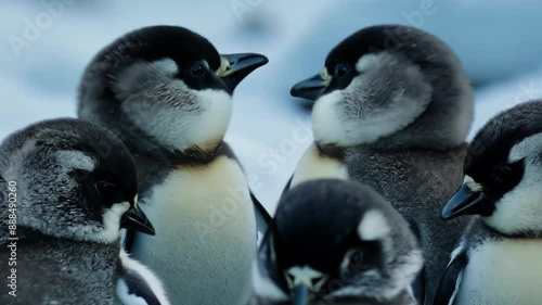 penguins on the rocks
