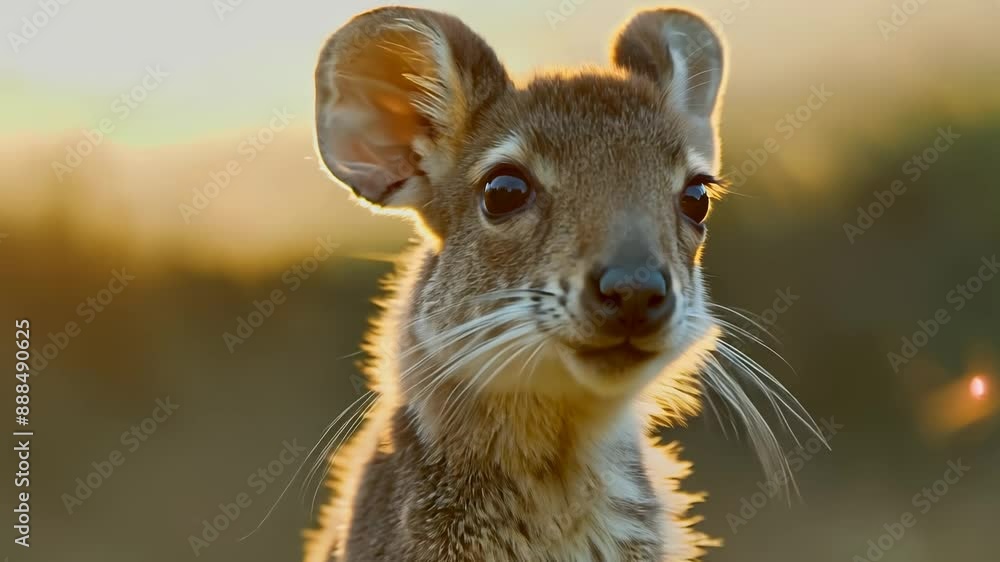 portrait of a young kangaroo