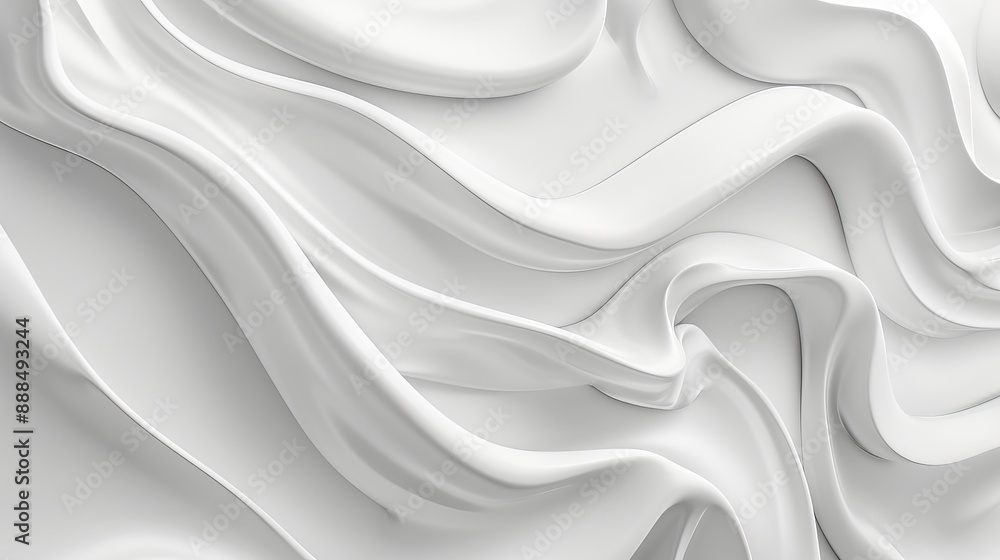 White abstract liquid wavy background rendered in 3D for illustration purposes White abstract liquid wavy background rendered in 3D for illustration purposes