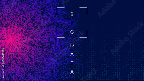 Quantum Background. Concept: intelligent computer research. Cloud of dots for software automation. Analytical patterns for global energy. Tech Background.