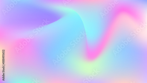 Iridescent Texture. Blue Pop Background. Abstract Gradient. Minimal Mesh. Hologram Background. Pastel Card. Metal Spectrum Illustration. Blur Shapes. Purple Iridescent Texture