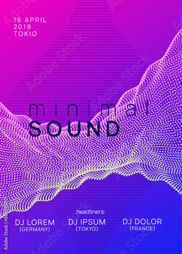 Techno Magazine. Festival Invite. Psychedelic Beat Invitation. Violet Dj Poster. Edm Concert Template. Green Discotheque Design. Night Club Event. Blue Techno Magazine