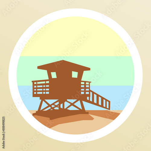 life guard post on the beach