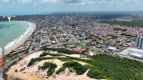 Wallpaper Mural Panoramic City At Natal Rio Grande Do Norte Brazil. Aerial View Of Stunning Beach With Crystal Clear Waters. Business Sky Downtown Cityscape. Outside Downtown Panoramic City. Torontodigital.ca