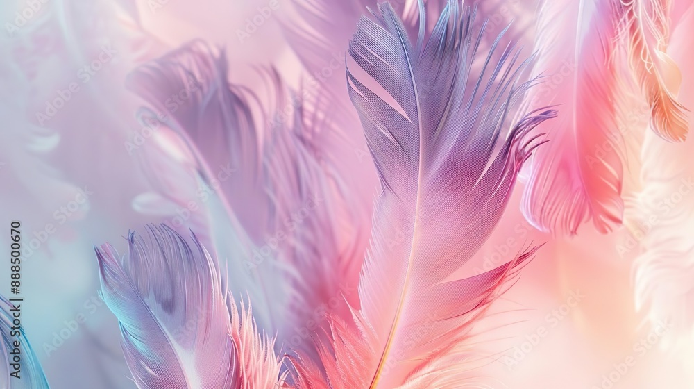 A close up of a feather with a pinkish purple hue A close up of a feather with a pinkish purple hue