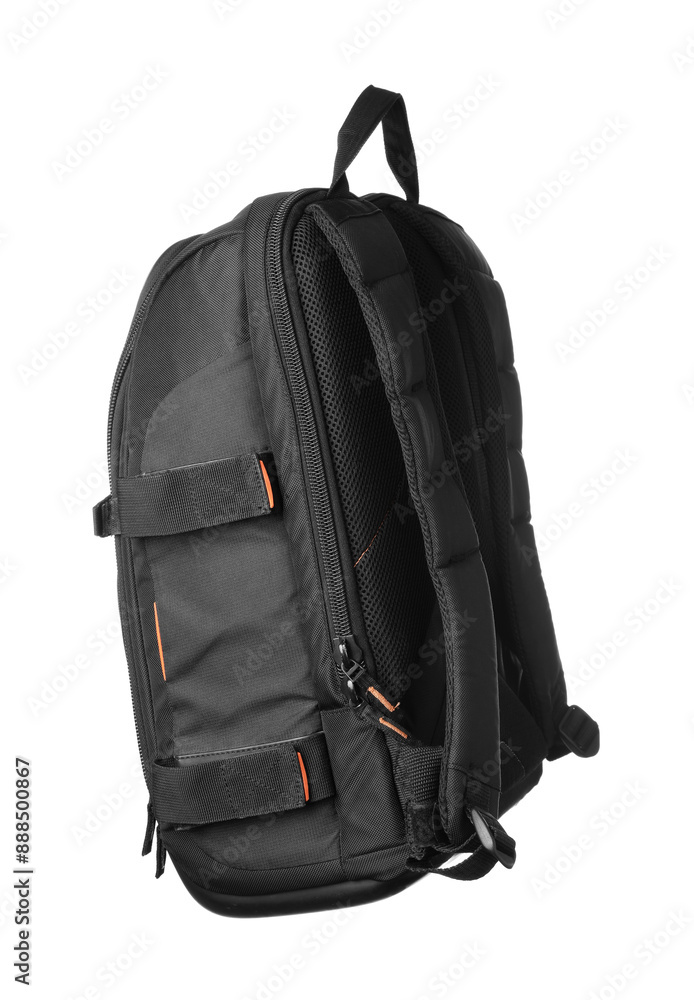 Fototapeta premium Backpack for camera isolated on white. Professional accessory