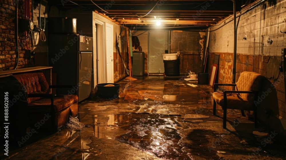 Rescue and Restore: Dealing with Water Damage in a Dark Basement with Soggy Carpet After a Flood Rescue and Restore: Dealing with Water Damage in a Dark Basement with Soggy Carpet After a Flood