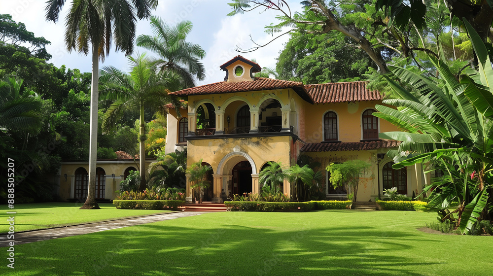 Colonial architecture in a tropical setting Colonial architecture in a tropical setting
