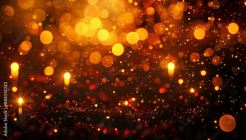Golden Bokeh Lights Background, Perfect for Christmas, New Year, or Special Event Celebration Themes Golden Bokeh Lights Background, Perfect for Christmas, New Year, or Special Event Celebration Themes