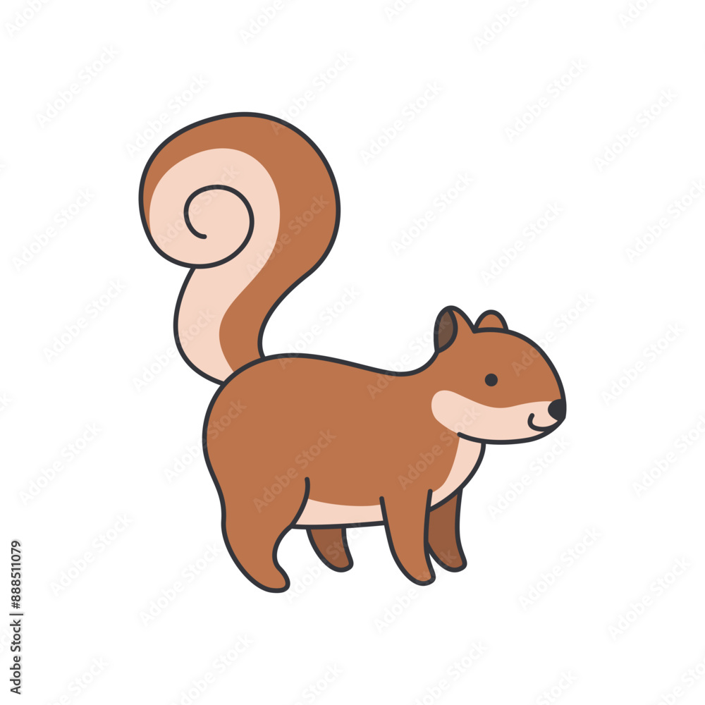 Obraz premium cute squirrel illustration