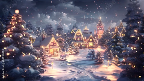 Christmas Winter Wonderland Landscape