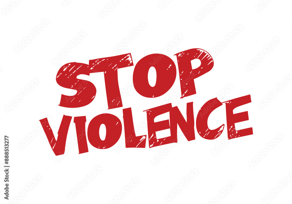 Stop Violence stamp grunge red on white background. Print vector design. Stop Violence stamp grunge red on white background. Print vector design.
