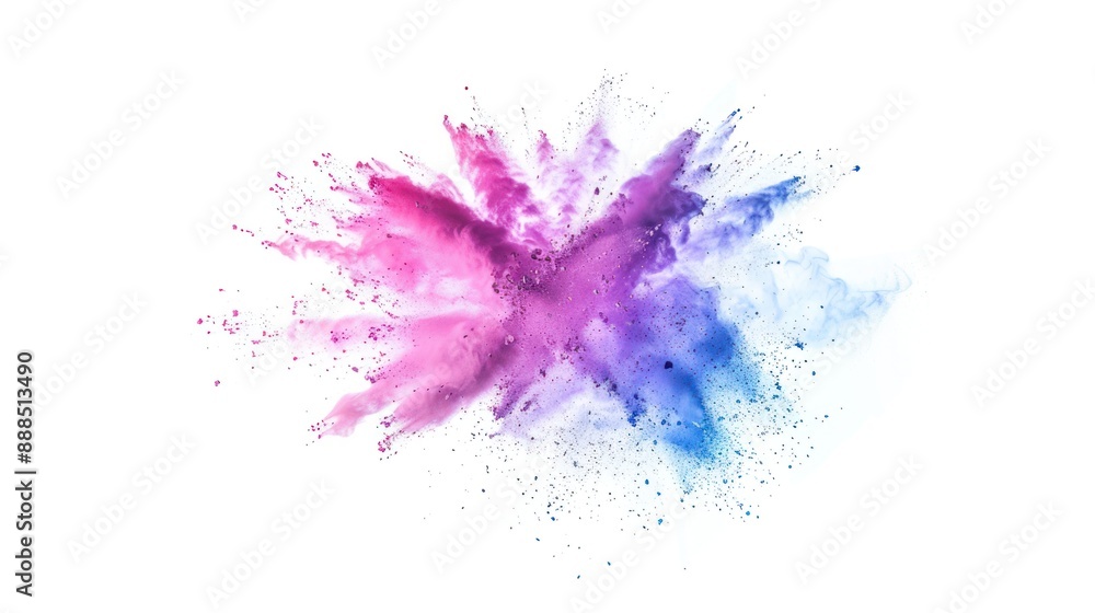 Abstract Colorful Explosion on White Background Abstract Colorful Explosion on White Background