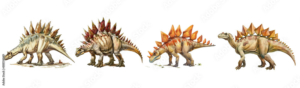 Stegosaurus Illustration Isolated on a Transparent Stegosaurus Illustration Isolated on a Transparent