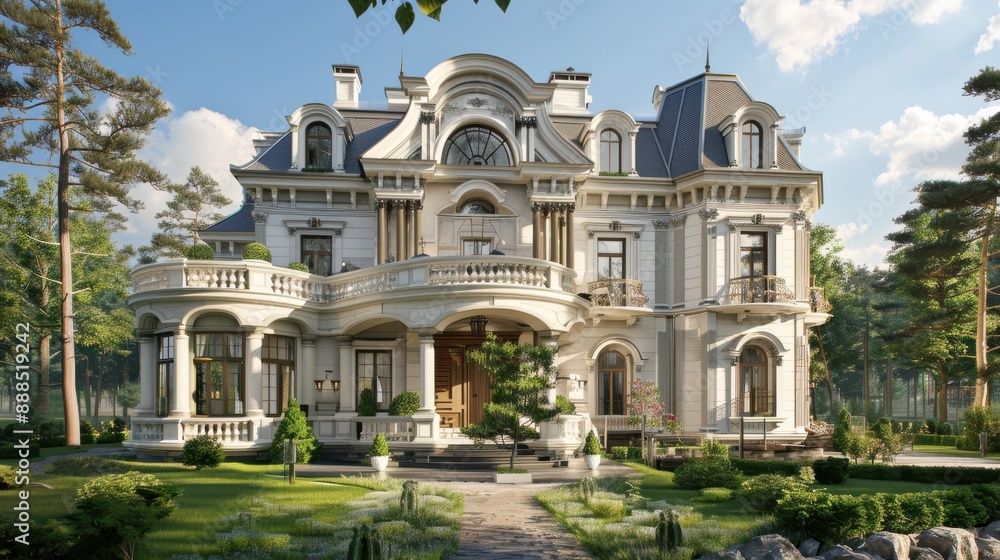 Building a home with classic design, detailed architecture, realistic setting, high resolution, buyer attraction Building a home with classic design, detailed architecture, realistic setting, high resolution, buyer attraction