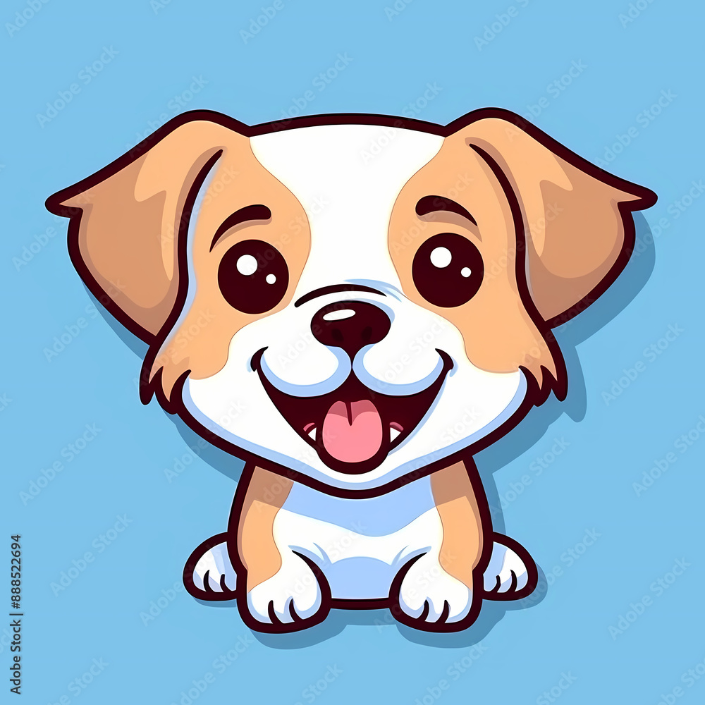 Cute cartoon dog illustration. Cute cartoon dog illustration.