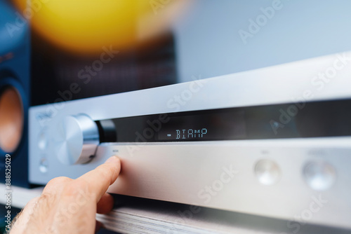 Принти на полотні BIAMP signage on the preamplifier, useful for Volume level offset based on main