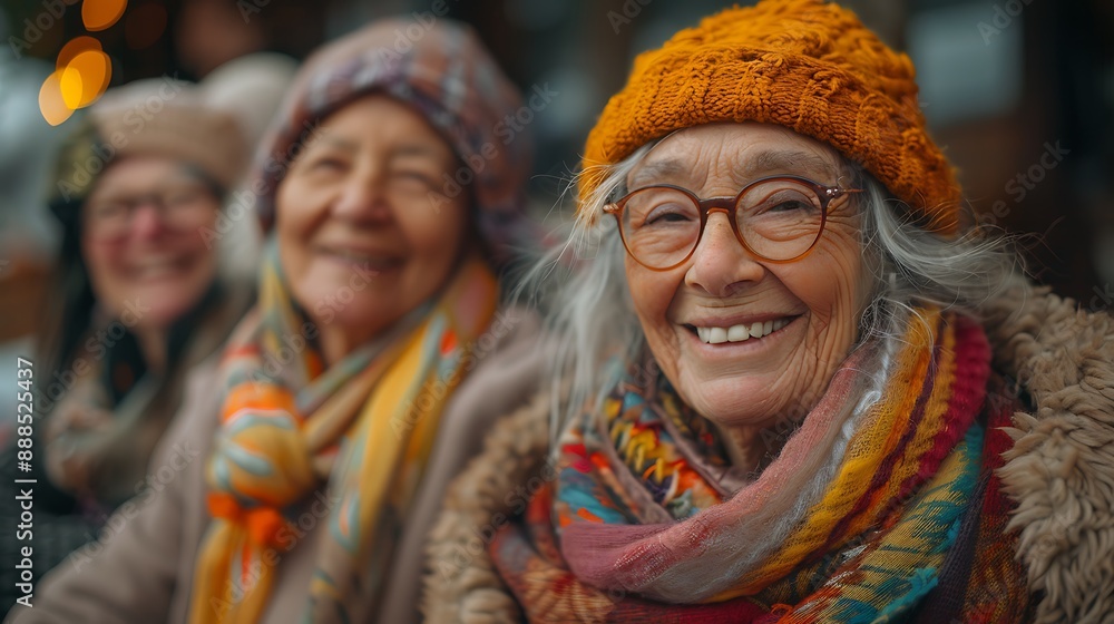 Friends group of mature old women happy to pass time together and having fun Friends group of mature old women happy to pass time together and having fun