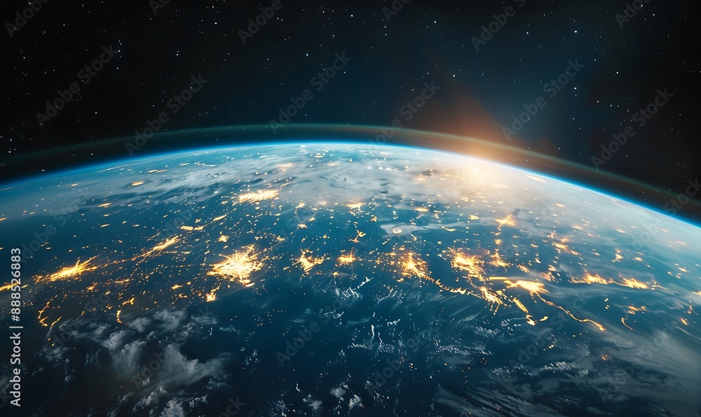 Earth from Space with City Lights Earth from Space with City Lights