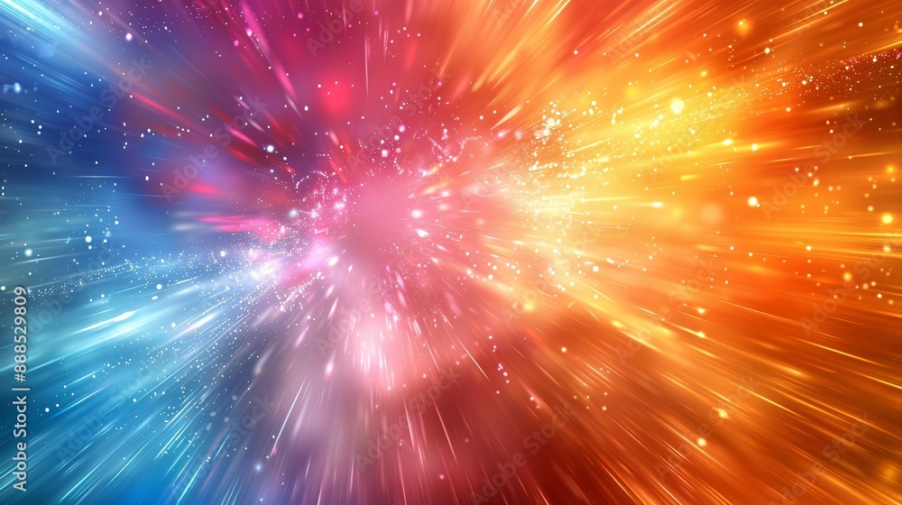 Fototapeta premium Abstract Colorful Burst of Light