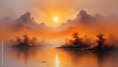 Wallpaper Mural Light Dark Clear Plain Warm Vibrant Orange Red Yellow Background Backdrop Texture Paint Color Sunset Torontodigital.ca