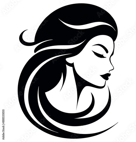 logo silhouette of a woman's face