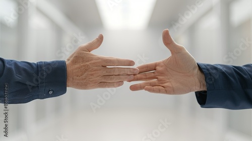 Close-up of hands gesturing during a lively business discussion, capturing the dynamics of effective communication and negotiation. Height Resolution Photo, , Minimalism, © DARIKA