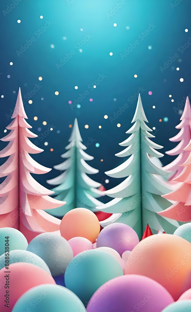 christmas tree and balls christmas tree and balls