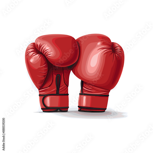 realistic cartoon boxing glove style simple and clean style,White background