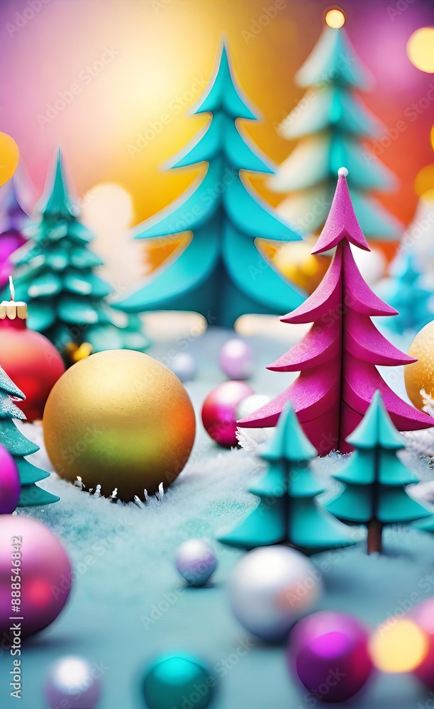 Fototapeta premium christmas tree decorations
