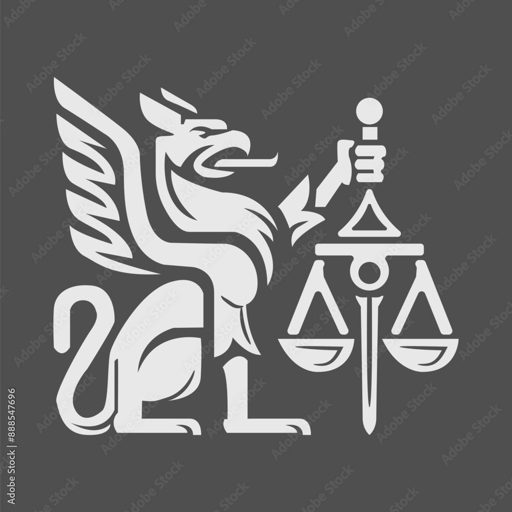 The eagle and scales logo is suitable as a logo for a company in the legal or advocacy sector The eagle and scales logo is suitable as a logo for a company in the legal or advocacy sector