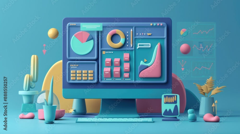 Develop a visually stunning 3D background for a homepage that showcases Power BI reports, enhancing the overall user experience AI generated Develop a visually stunning 3D background for a homepage that showcases Power BI reports, enhancing the overall user experience AI generated
