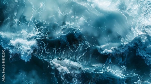 Abstract blue ocean waves