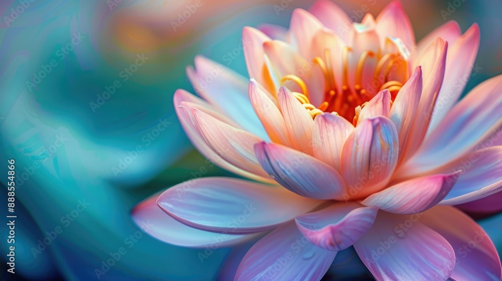 Lotus flower in bloom with a focus on its intricate petal patterns AI generated Lotus flower in bloom with a focus on its intricate petal patterns AI generated