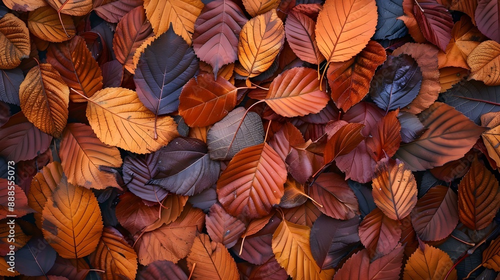 Close-up of crispy autumn leaves pile Close-up of crispy autumn leaves pile