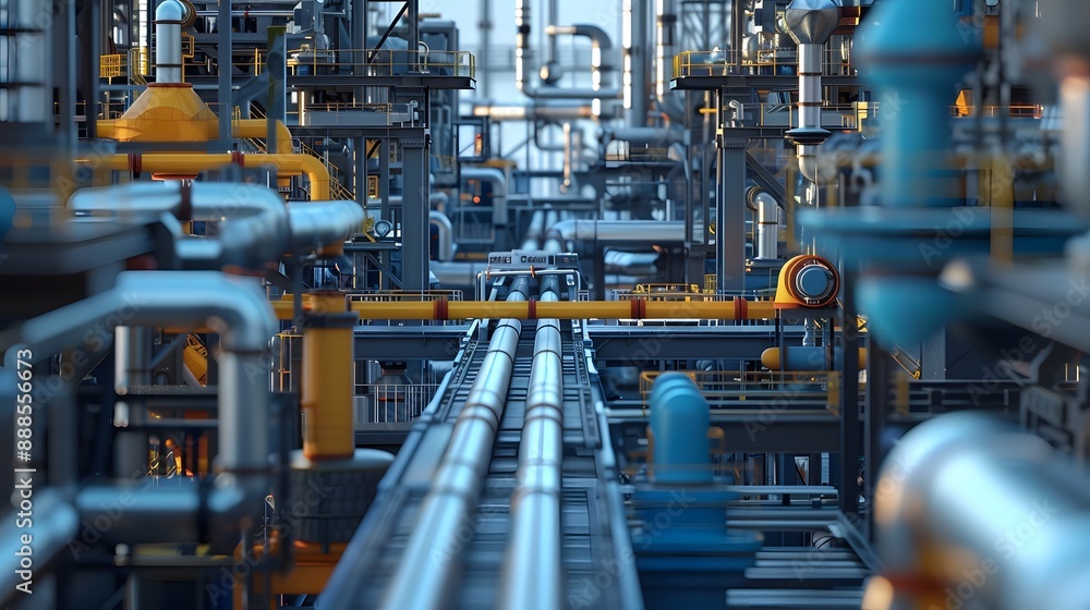Realism of Paint a picture of innovation and technology with an industrial factory scene. very detailed Realism of Paint a picture of innovation and technology with an industrial factory scene. very detailed